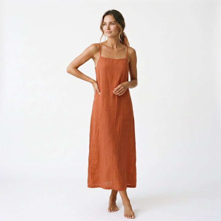 Elegant Red Maxi Dress for Women