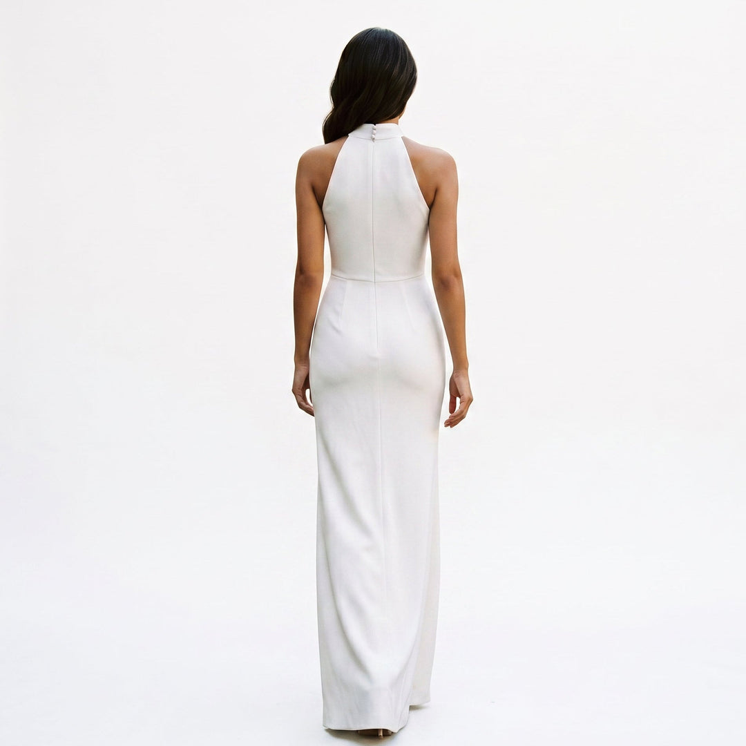 Noemi - Elegant Satin Pleated Evening Gown