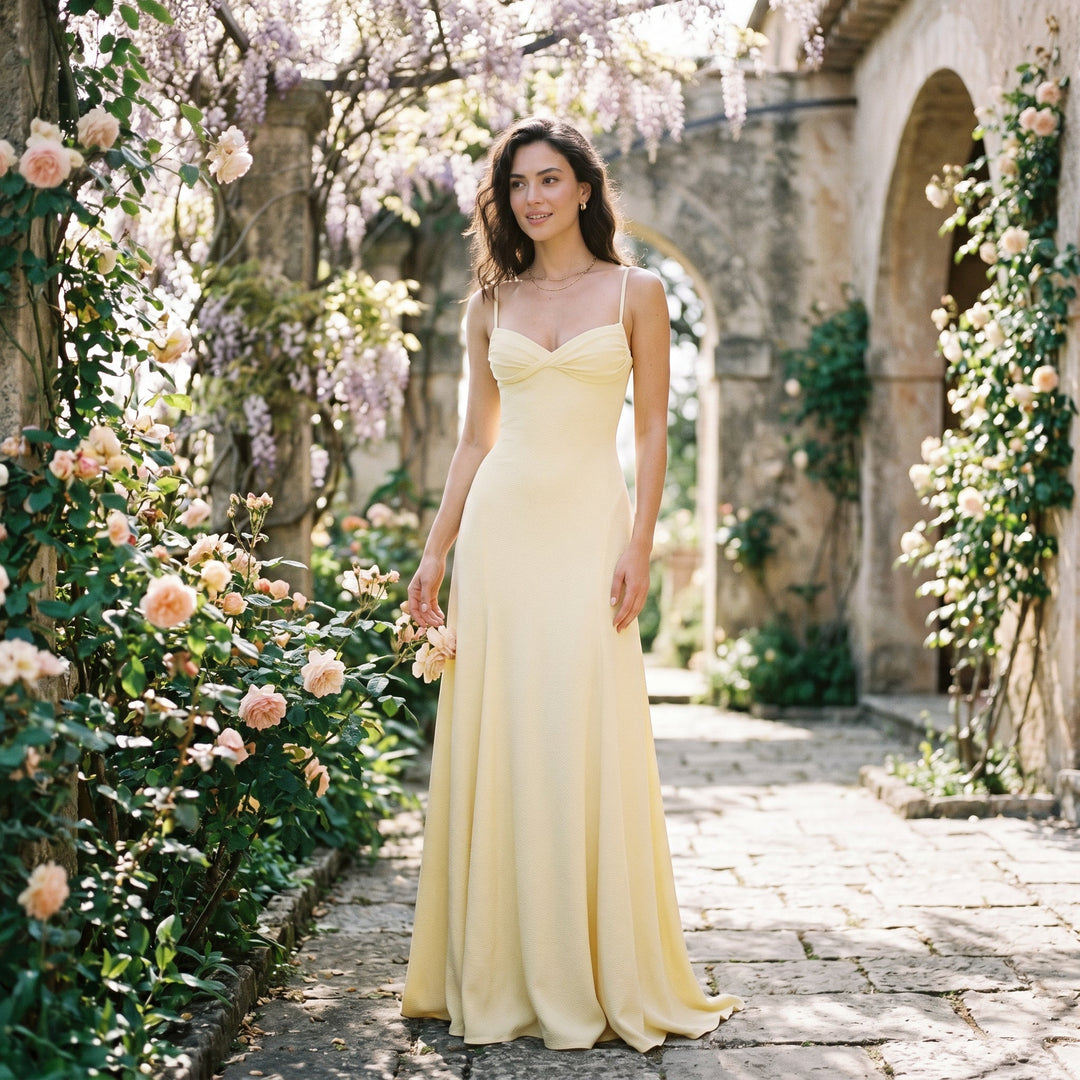 Sophia - Elegant Soft Drape White Maxi Dress for Women