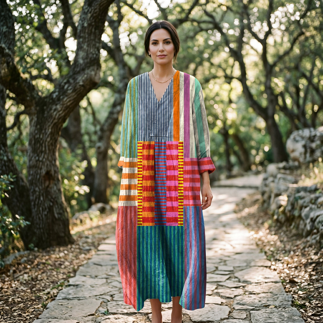 Colorful Oversized Maxi Dress for Women