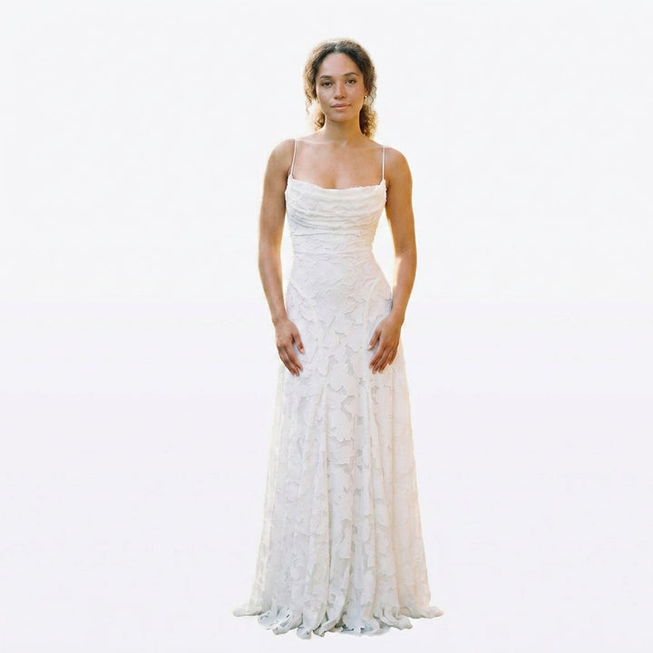 Elegant Lace Maxi Evening Gown for Formal Events