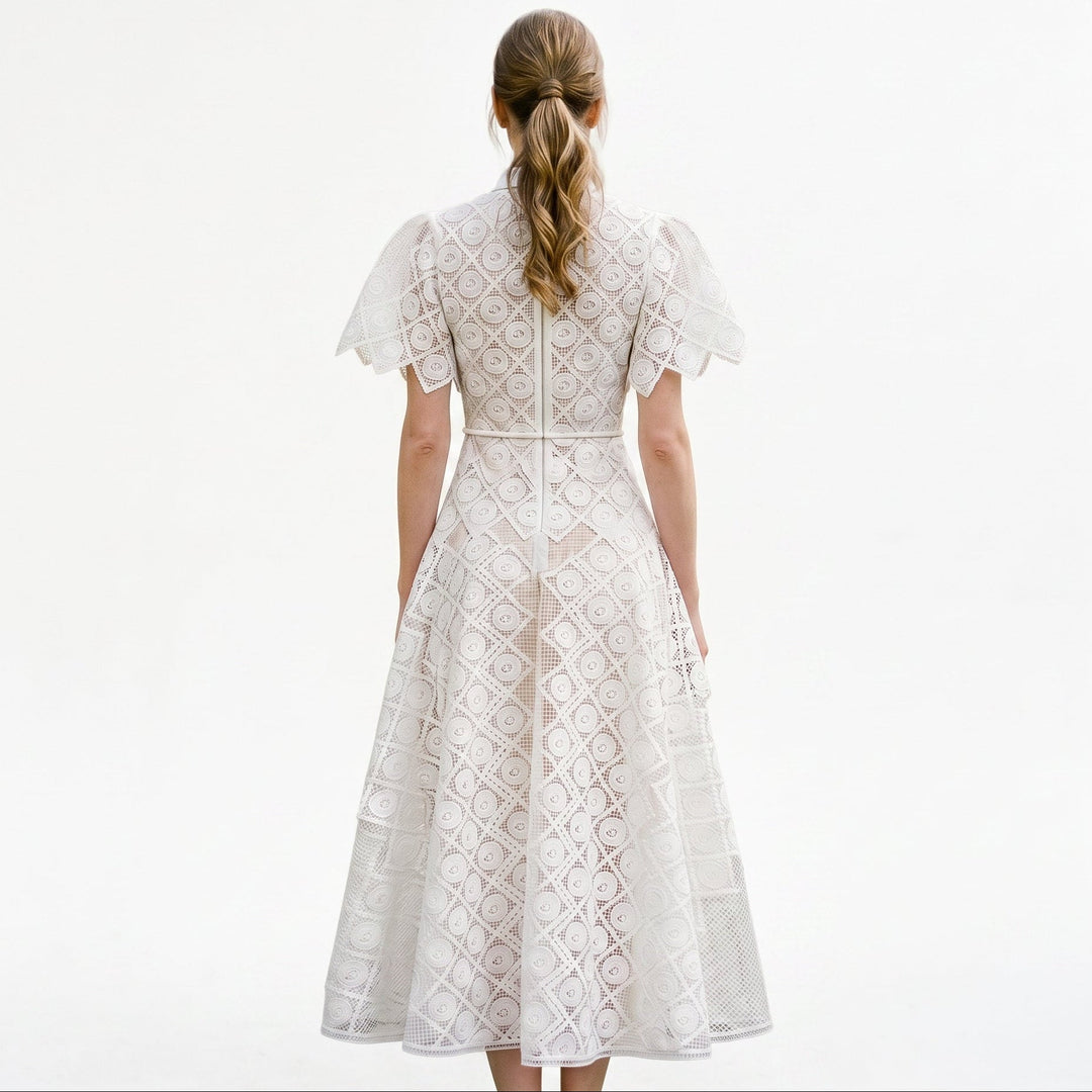 Stacy - Elegant Floral Lace Evening Dress for Formal Events