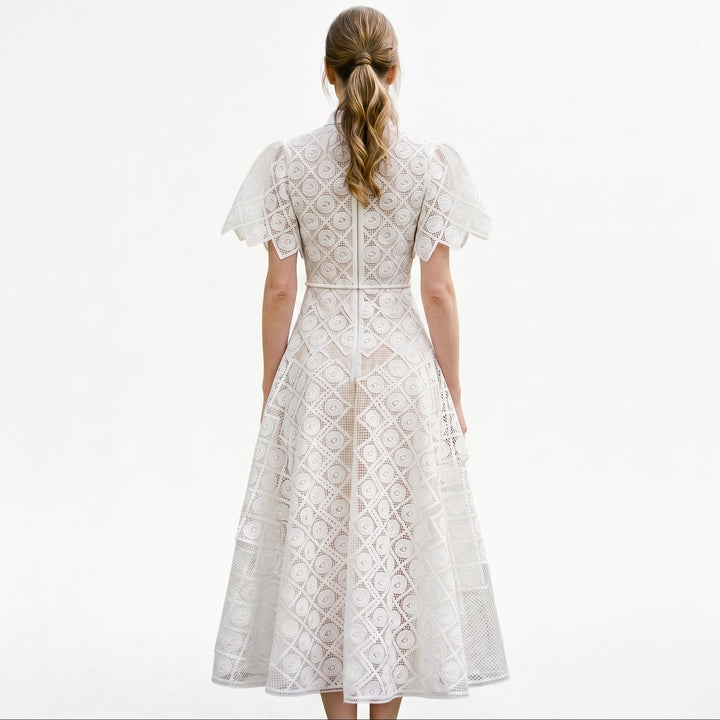 Stacy - Elegant Floral Lace Evening Dress for Formal Events