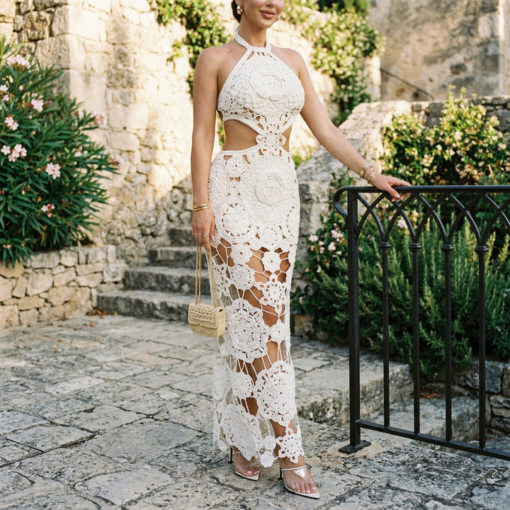 Stylish Hollow Out Maxi Dress for Women