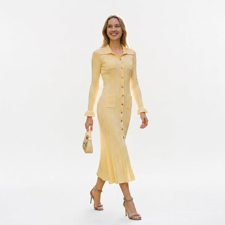 Cressida - Elegant Knit Summer Midi Dress