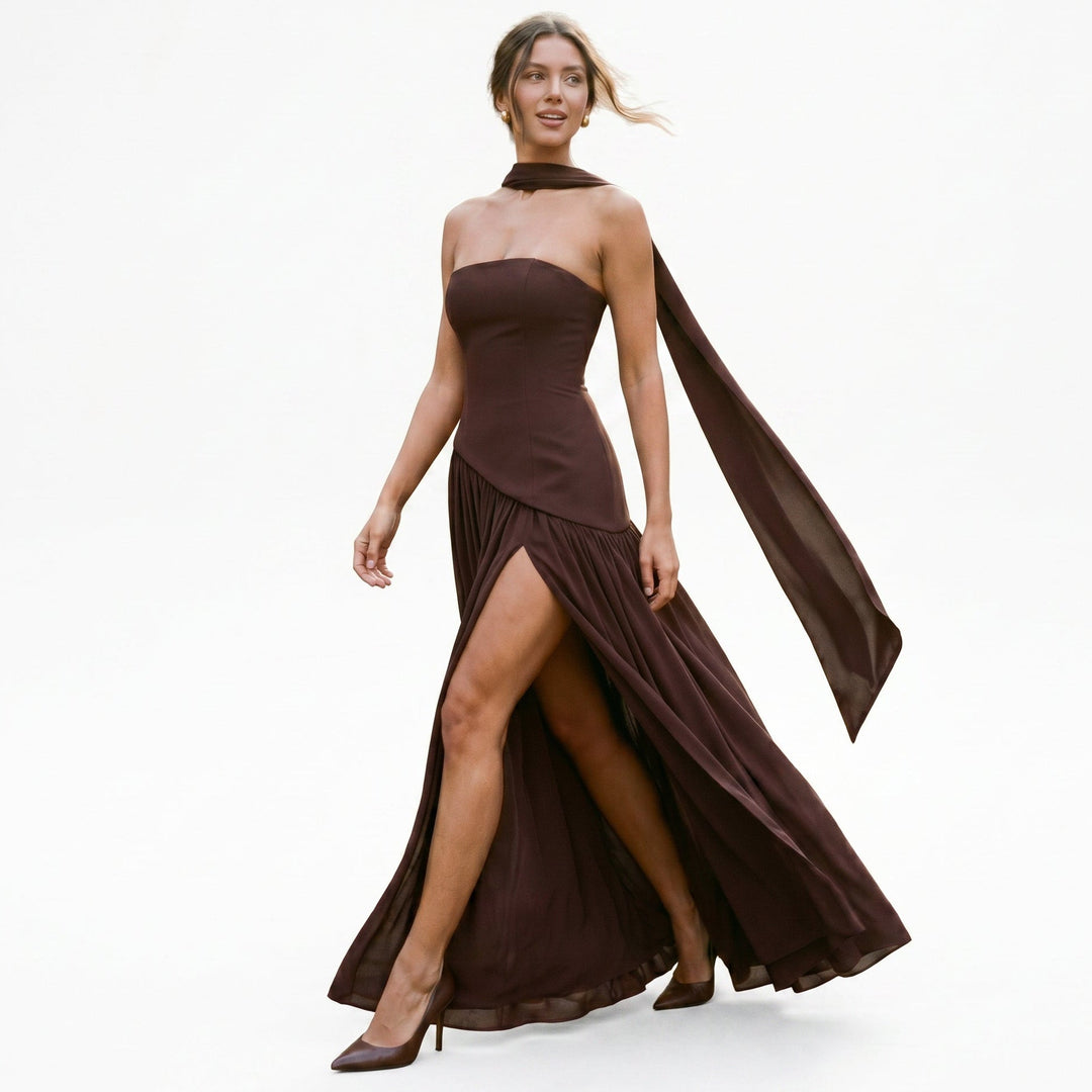 Talia - Elegant Strapless Maxi Dress