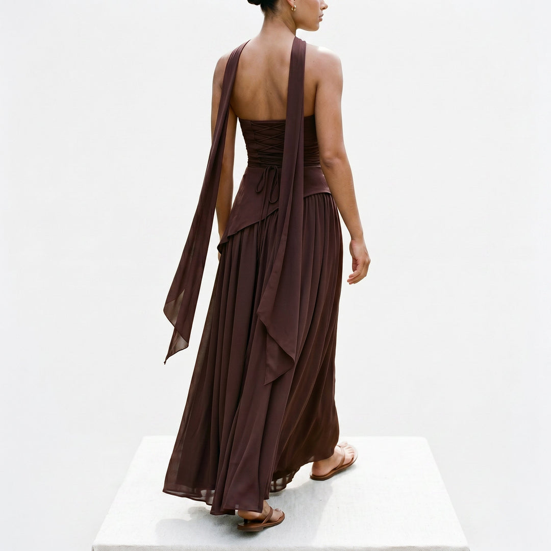 Talia - Elegant Strapless Maxi Dress
