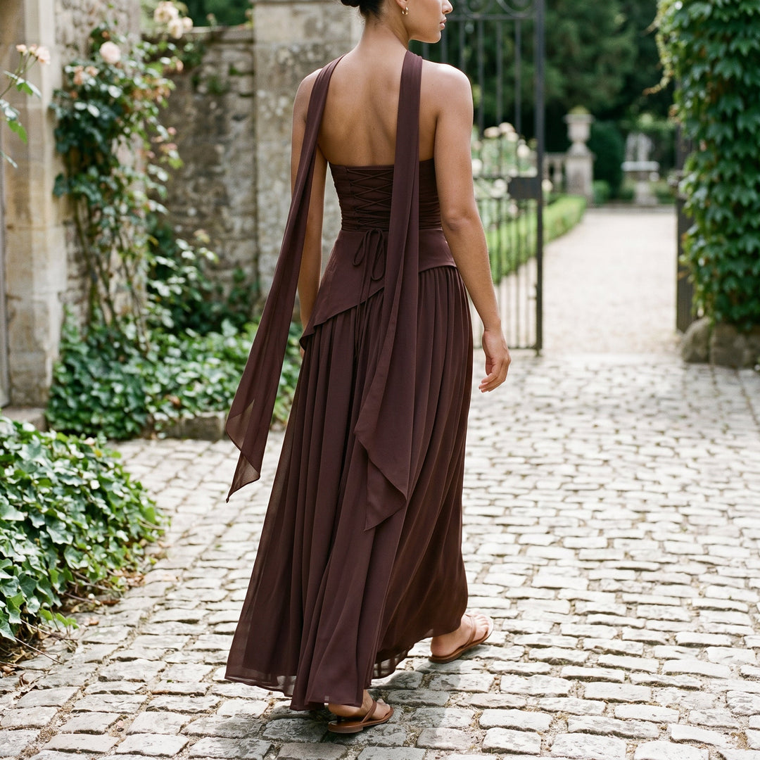 Talia - Elegant Strapless Maxi Dress