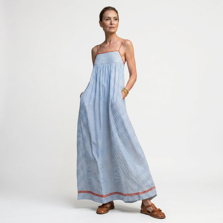 Elegant Striped Maxi Dress for Women