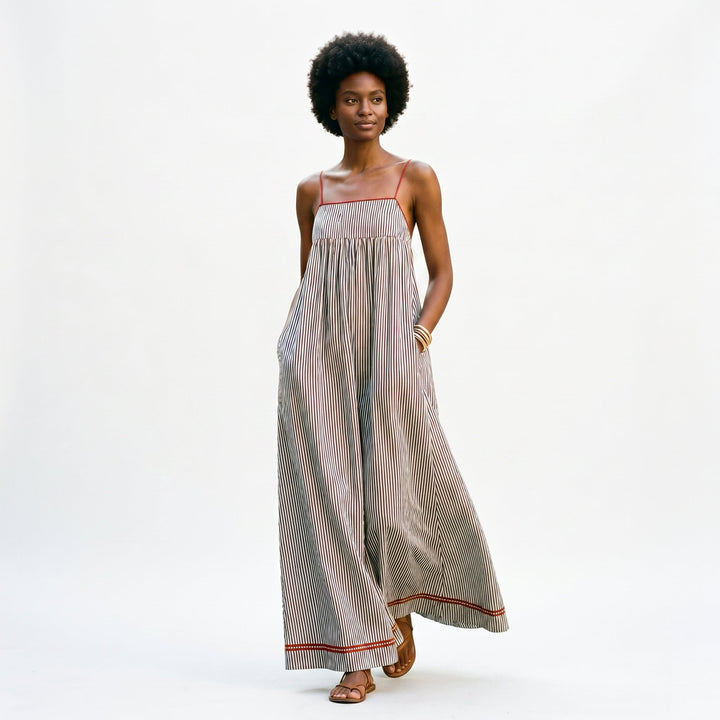 Elegant Striped Maxi Dress for Women