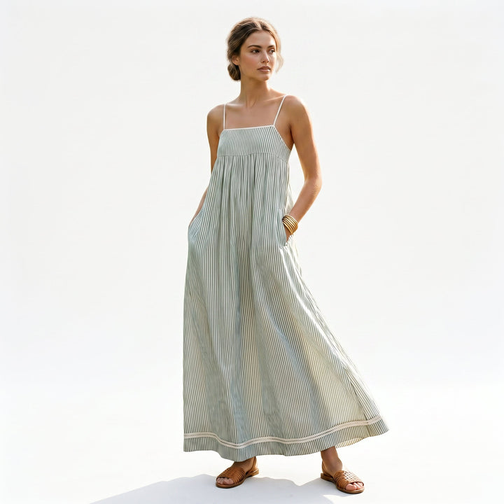 Elegant Striped Maxi Dress for Women