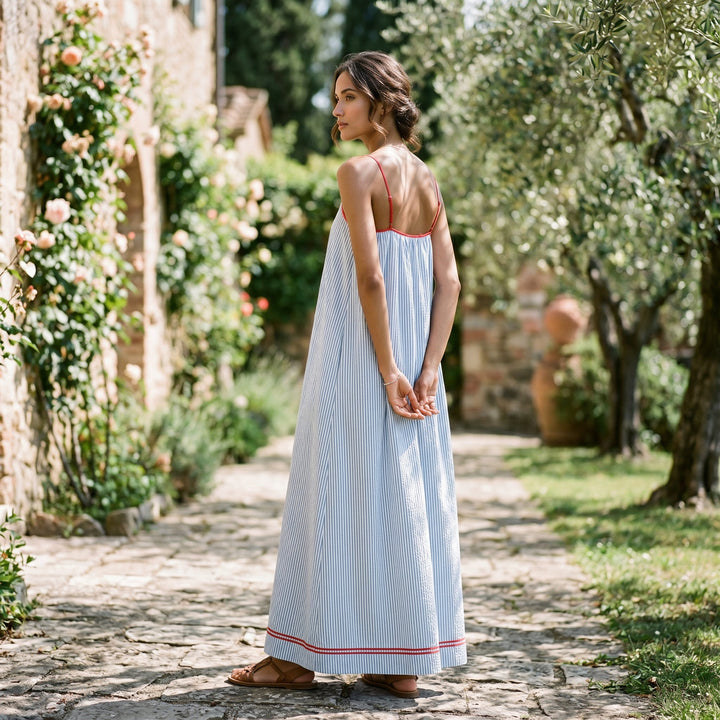 Elegant Striped Maxi Dress for Women