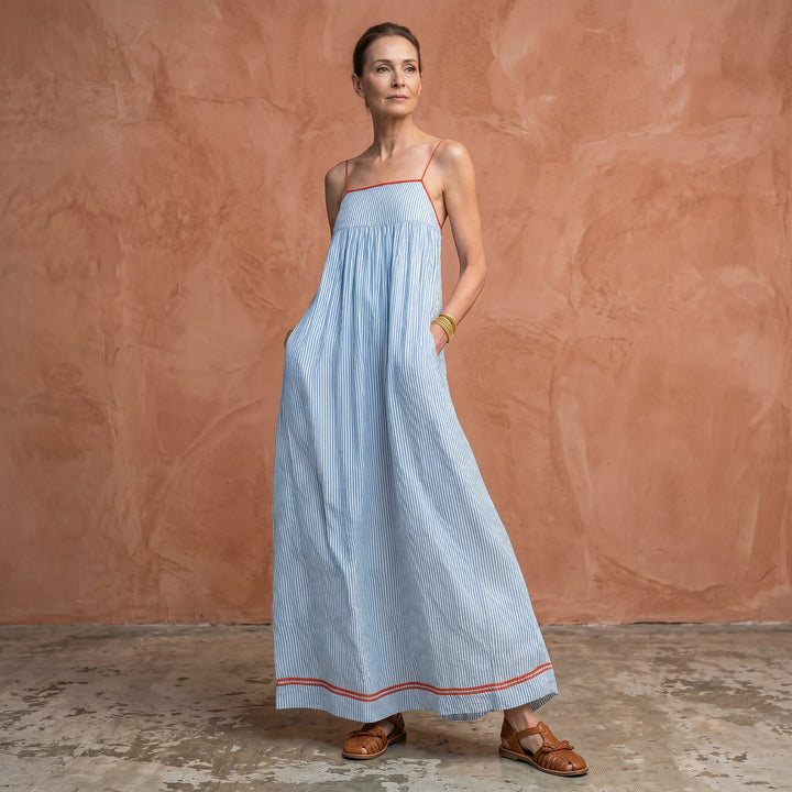 Elegant Striped Maxi Dress for Women