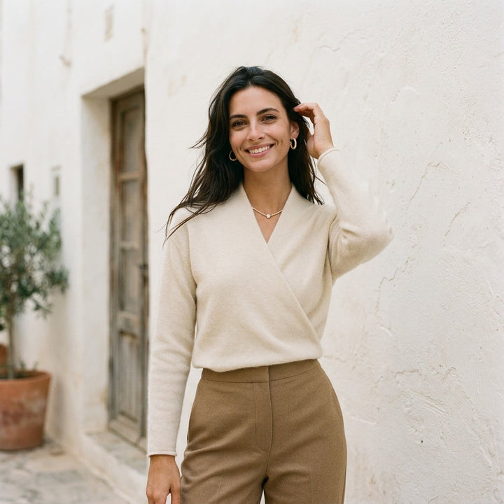 V-Neck Cashmere Sweater for Women
