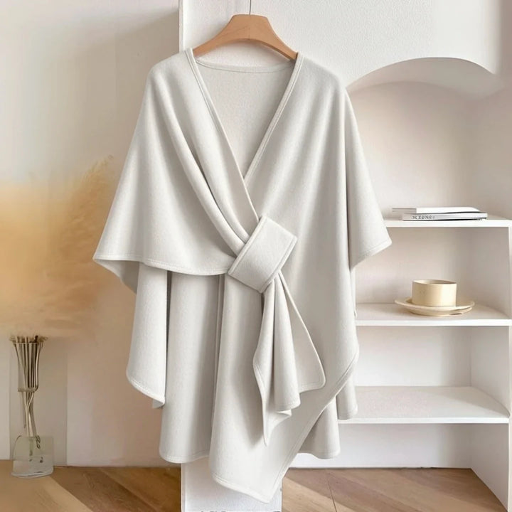 Cozy Fleece Drape Shawl for Women
