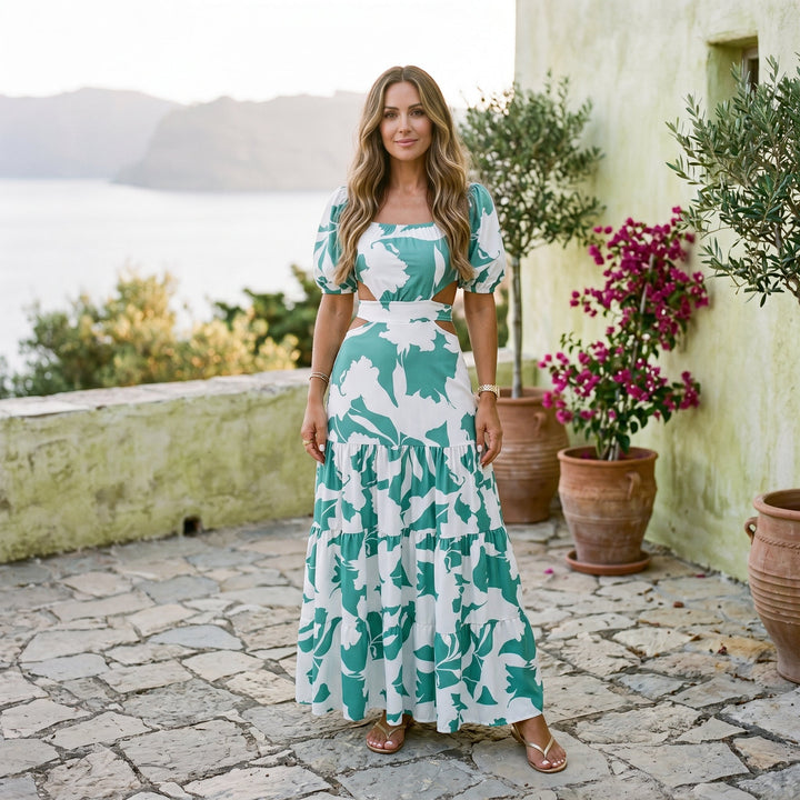Elegant Off-Shoulder Summer Maxi Dress for Weddings