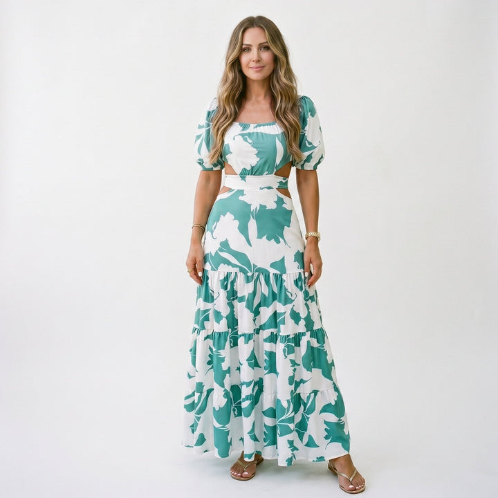 Elegant Off-Shoulder Summer Maxi Dress for Weddings