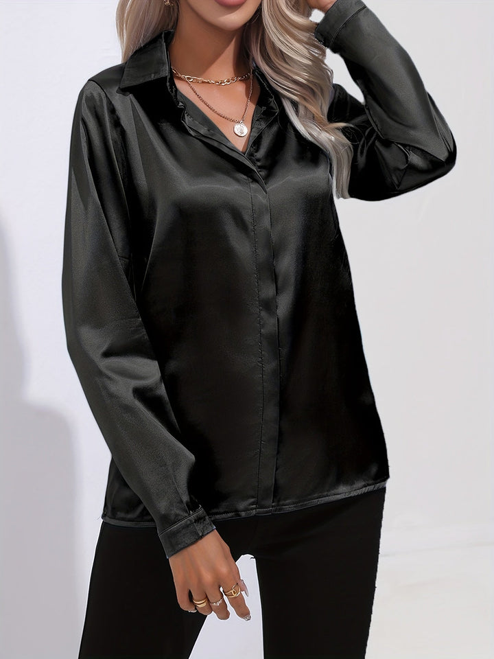 Women’s Summer Elegant Blouse with Button Front