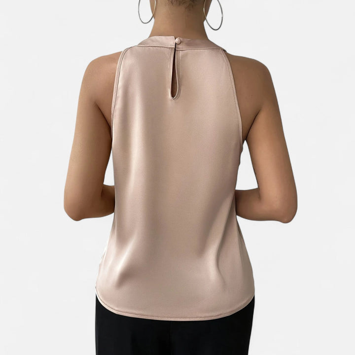 Women’s Elegant Summer Blouse with Halter Neck